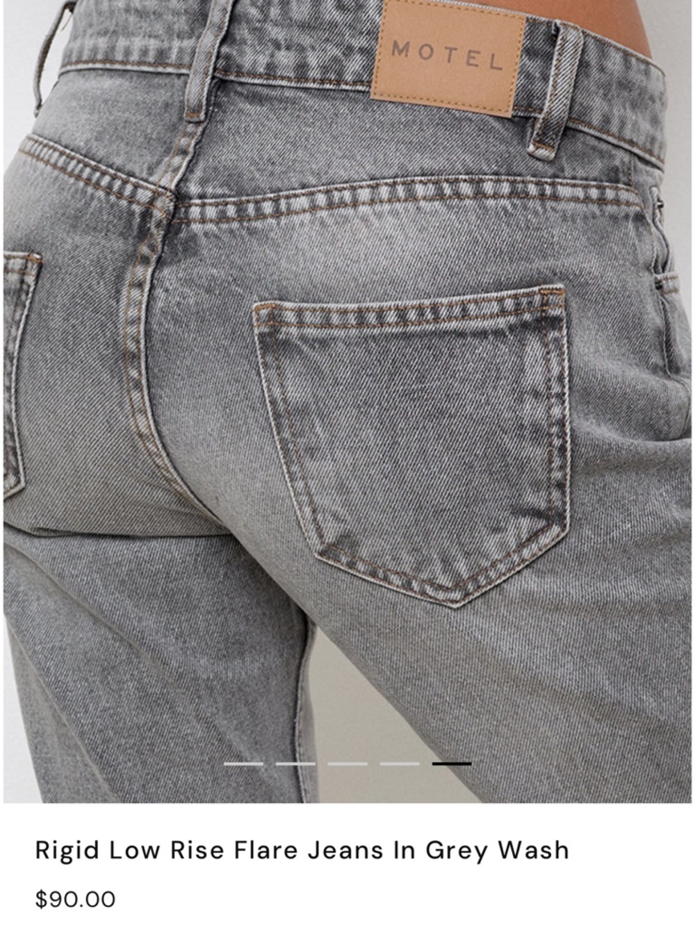 Motel Rocks Grey Boot-Cut Jeans - Picture 5 of 10